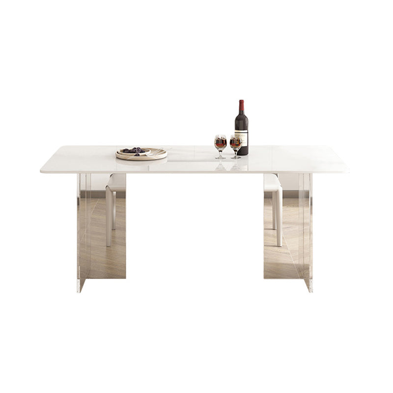 Moderne eettafel ingesteld 1/4/5/7 pc's gesinterde stenen bovenste eettafel met armloze stoelen