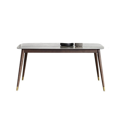 Glossy Gray Dining Table Set 1/4/5/7 Pieces Dinette Set with Wooden Chairs Grey 71"L x 31"W Clearhalo 'Dining Room Sets' 'Dining Tables & Seating' 'dining_room_set' 'furn' 'furn_dining_room_set' 'Furniture' 'Kitchen & Dining Furniture' 6403589