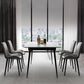 Sintered Stone Dining Table Set 1/5 Pcs Rectangle Dining Table with Armless Chairs