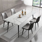 Sintered Stone Dining Table Set 1/5 Pcs Rectangle Dining Table with Armless Chairs