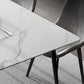 Sintered Stone Dining Table Set 1/5 Pcs Rectangle Dining Table with Armless Chairs