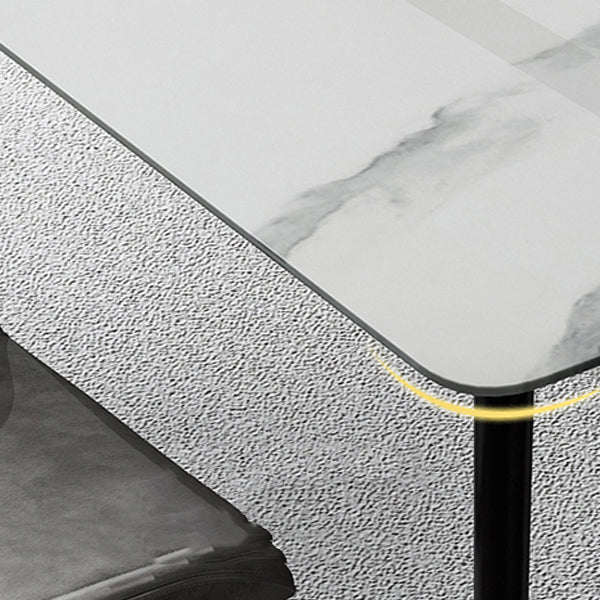 Sintered Stone Dining Table Set 1/5 Pcs Rectangle Dining Table with Armless Chairs