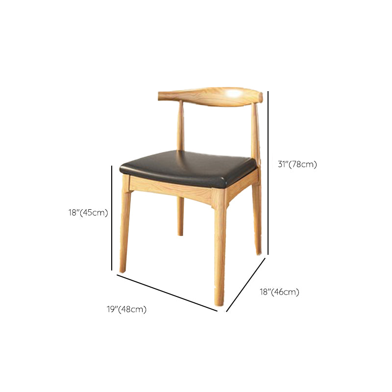 Modern Dining Table Set 1/5/7 Pcs Solid Wood Dining Table with Cow Horn Chairs