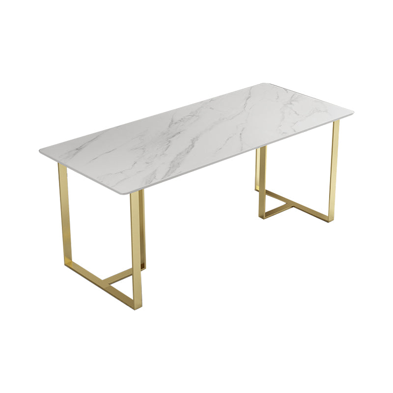 Set da pranzo contemporaneo 1/5 pezzi tavolo da pranzo in pietra rettangolare con sedie imbottite