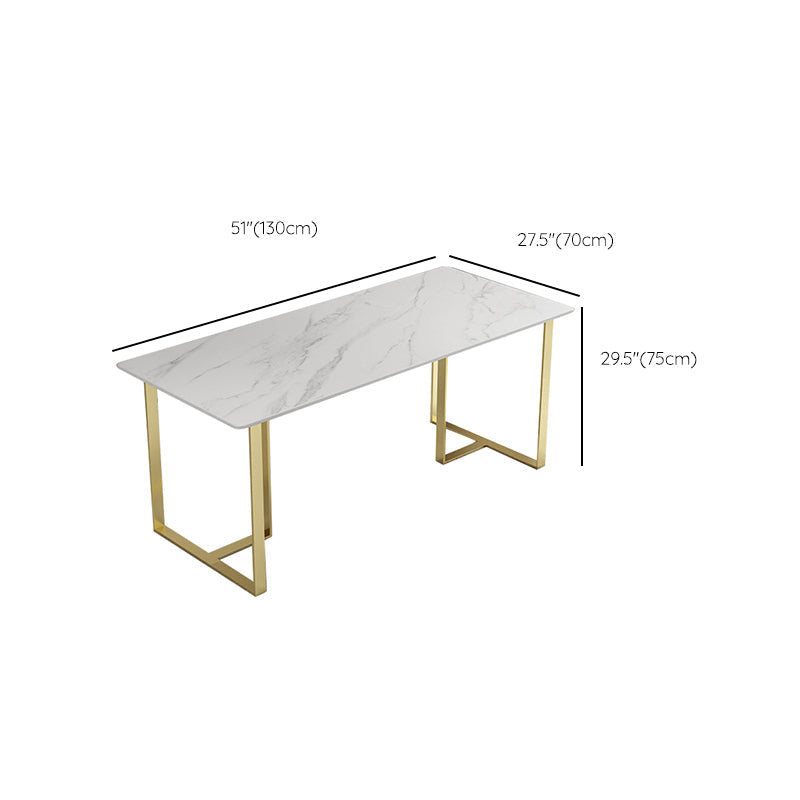 Set da pranzo contemporaneo 1/5 pezzi tavolo da pranzo in pietra rettangolare con sedie imbottite