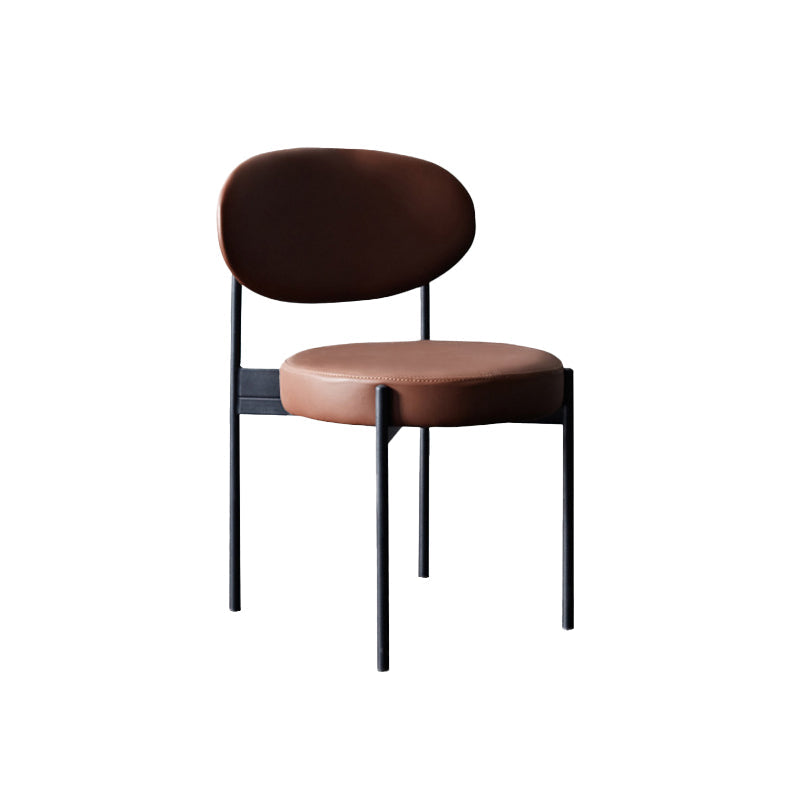 Industrial Dining Table Set 1/5/7 Pcs Solid Wood Top Table with Upholstered Chairs 1 Brown Chair Clearhalo 'Dining Room Sets' 'Dining Tables & Seating' 'dining_room_set' 'furn' 'furn_dining_room_set' 'Furniture' 'Kitchen & Dining Furniture' 6403730