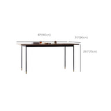 Industrial Dining Table Set 1/5/7 Pcs Solid Wood Top Table with Upholstered Chairs Clearhalo 'Dining Room Sets' 'Dining Tables & Seating' 'dining_room_set' 'furn' 'furn_dining_room_set' 'Furniture' 'Kitchen & Dining Furniture' 6403741