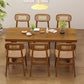 Moderne eetgelegenheid 1/5/7 PCS Massief houten eettafel en stoelen in bruin