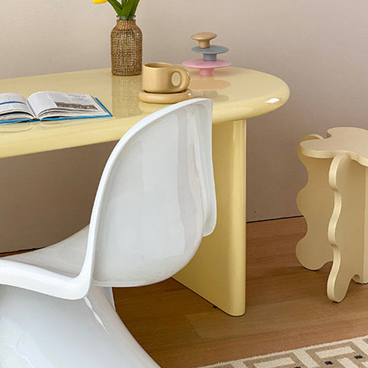 OVAL 29,53 pouces de haut bureau d'écriture bureau de bureau en bois massif avec base de traîneau