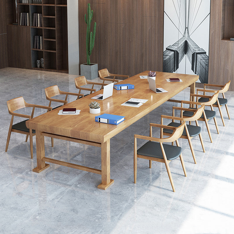 Escritorio de escritura contemporánea de 27 "de ancho escritorio de oficina natural de madera maciza