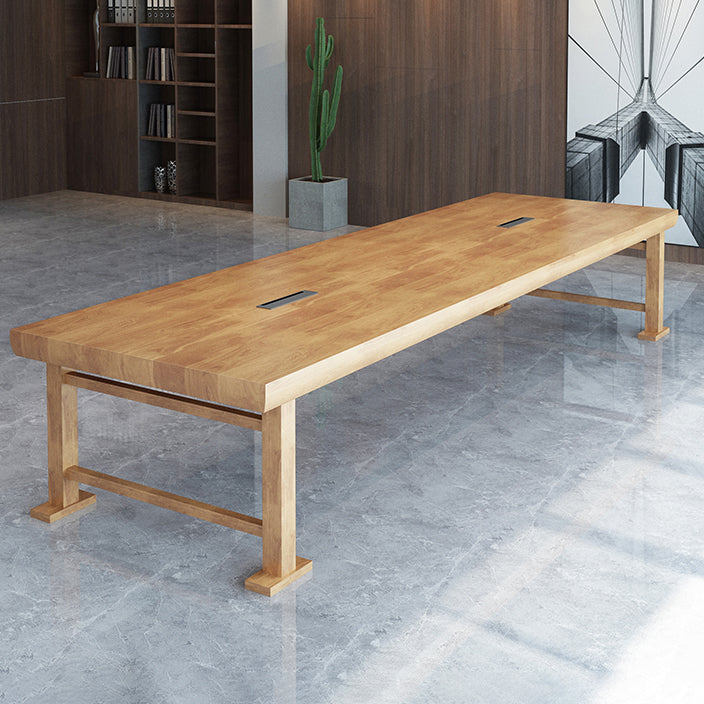 Escritorio de escritura contemporánea de 27 "de ancho escritorio de oficina natural de madera maciza