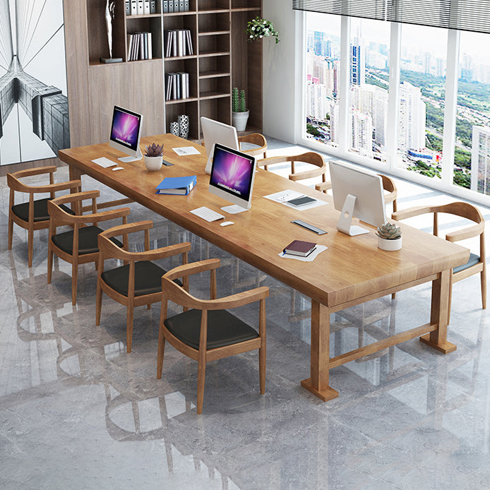 Escritorio de escritura contemporánea de 27 "de ancho escritorio de oficina natural de madera maciza