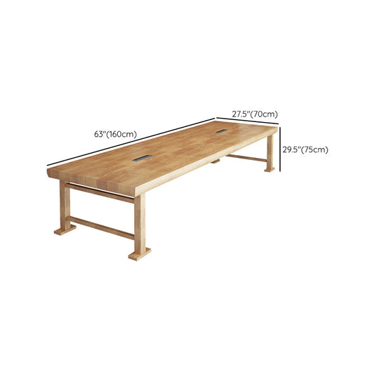 27 "brede eigentijdse schrijfbureau Solid Wood Natural Office Desk