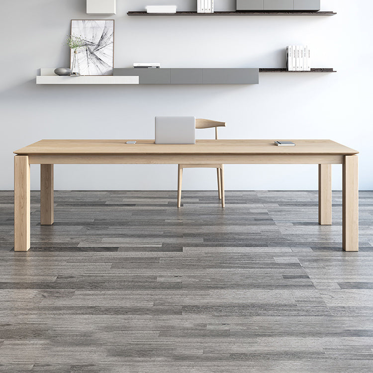 Bureau de bureau rectangulaire en bois massif 29.53 "Tall Parsons Base Writing Desk