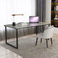 Industrial Office Desk Grey Marble Sled Writing Desk with Metal Legs 47.2"L x 23.6"W x 29.5"H Clearhalo 'furn' 'furn_office_desk' 'Furniture' 'Office Desks' 'Office Furniture' 'office_desk' 6403911