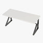 Scrivania rettangolare industriale scrivania in marmo bianco con gambe metalliche