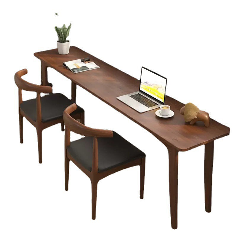 Bureau de bureau en bois massif contemporain 29.53 "Tall Parsons Base Writing Desk