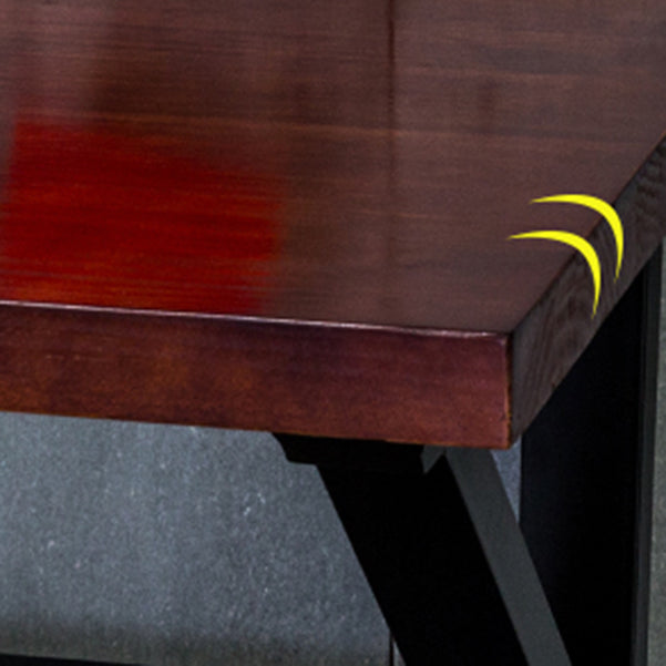 Bureau de bureau en bois massif moderne 1 étagère 29,53 "de haut de bureau