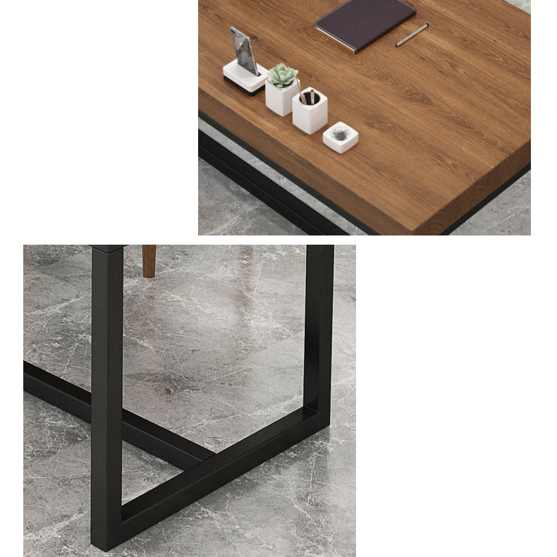 Bureau d'écriture industriel rectangulaire du bureau en bois massif en pin