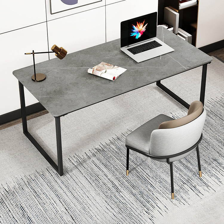 Industrial Rectangular Office Desk Antique Finish Computer Desk Gray Clearhalo 'furn' 'furn_office_desk' 'Furniture' 'Office Desks' 'Office Furniture' 'office_desk' 6404063