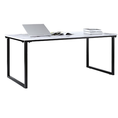 Industrial Rectangular Office Desk Antique Finish Computer Desk White Clearhalo 'furn' 'furn_office_desk' 'Furniture' 'Office Desks' 'Office Furniture' 'office_desk' 6404066