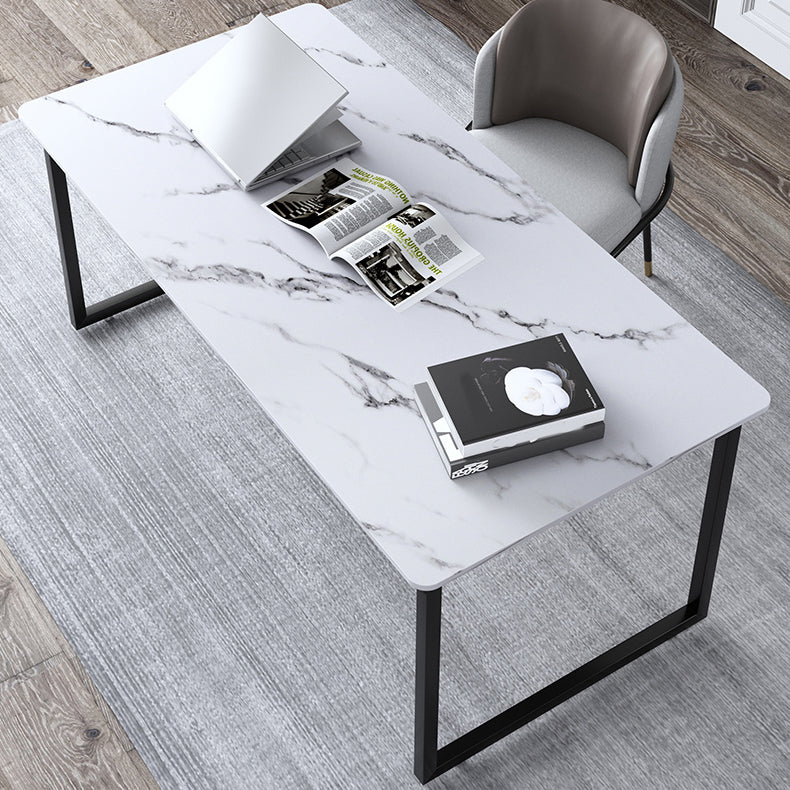 Industrial Rectangular Office Desk Antique Finish Computer Desk Clearhalo 'furn' 'furn_office_desk' 'Furniture' 'Office Desks' 'Office Furniture' 'office_desk' 6404071