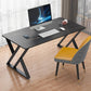 Modern Stone Office Desk 29.53-inch Tall Writing Desk with Iron Legs