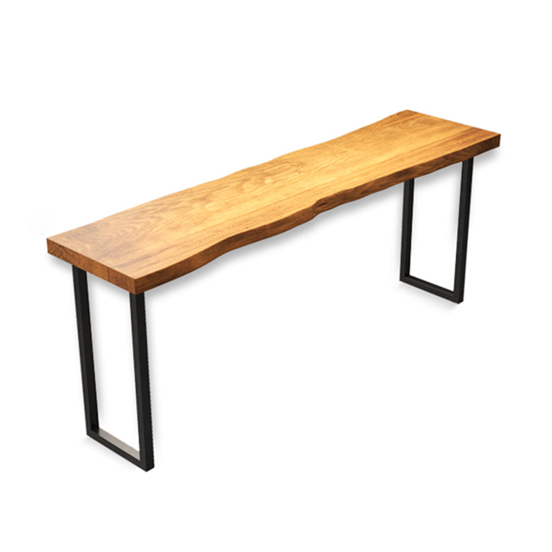 Modern 1/5 Pieces Bar Table Set Rectangle Wood Counter Table with High Stools for Balcony Wood 118"L x 16"W Clearhalo 'Bar Furniture' 'furn' 'furn_home_bar_bar_sets' 'Furniture' 'Home Bars & Bar Sets' 'home_bar_bar_sets' 'Kitchen & Dining Furniture' 6405061
