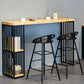 1/3/5 Pieces Pub Table Set Rectangular Bar Stool and Table Set