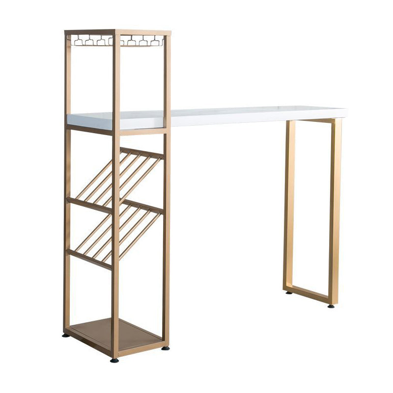 Rectangle Bar Table with High Stools Contemporary Style 1/2/3 Pieces Bar Table Set