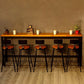 Modern Bar Table Set  1/6/11 Pieces Rectangle Wood Counter Table with High Stools for Bar