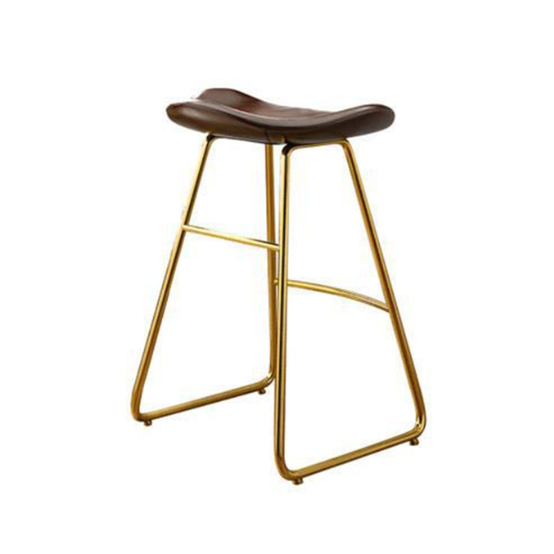 Glam 1/3 Pieces Bar Table Set Rectangle Stone Counter Table with Stools for Milk Tea Shop Brown 30"H Stool (Single) Clearhalo 'Bar Furniture' 'furn' 'furn_home_bar_bar_sets' 'Furniture' 'Home Bars & Bar Sets' 'home_bar_bar_sets' 'Kitchen & Dining Furniture' 6405265