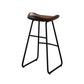 Glam 1/3 Pieces Bar Table Set Rectangle Stone Counter Table with Stools for Milk Tea Shop Black-Brown 30"H Stool (Single) Clearhalo 'Bar Furniture' 'furn' 'furn_home_bar_bar_sets' 'Furniture' 'Home Bars & Bar Sets' 'home_bar_bar_sets' 'Kitchen & Dining Furniture' 6405269