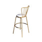 Glam 1/3 Pieces Bar Table Set Rectangle Stone Counter Table with Stools for Milk Tea Shop White-Gold 30"H Stool (Single) Clearhalo 'Bar Furniture' 'furn' 'furn_home_bar_bar_sets' 'Furniture' 'Home Bars & Bar Sets' 'home_bar_bar_sets' 'Kitchen & Dining Furniture' 6405272