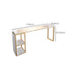 Glam 1/3 Pieces Bar Table Set Rectangle Stone Counter Table with Stools for Milk Tea Shop Clearhalo 'Bar Furniture' 'furn' 'furn_home_bar_bar_sets' 'Furniture' 'Home Bars & Bar Sets' 'home_bar_bar_sets' 'Kitchen & Dining Furniture' 6405286