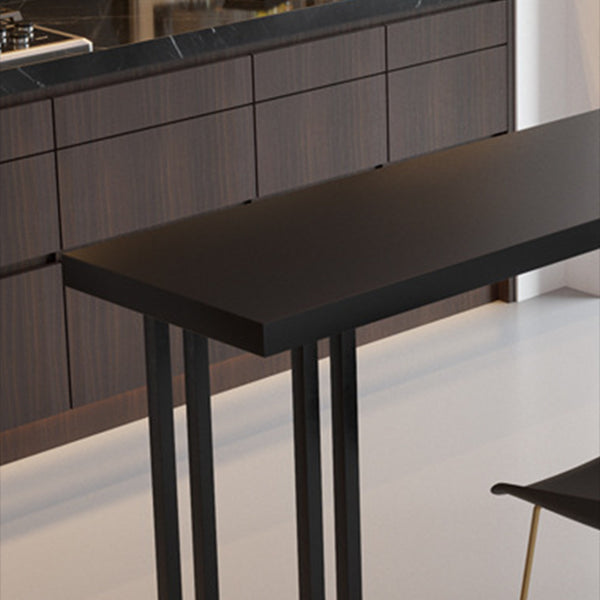 Glam Style Bar Table Set 1/2/5 Pieces Rectangle Bar Table with Wood Stools