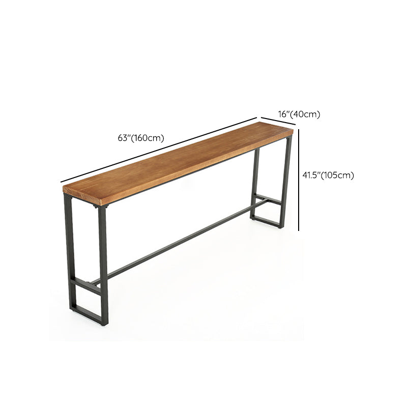 Industrial Bar Table Set  1/5/9 Pieces Rectangle Wood Counter Table with Stools for Bar