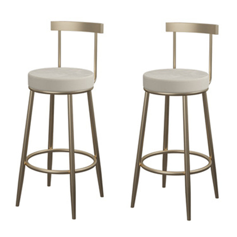 Contemporary 1/2/3/5 Pieces Bar Table Set Rectangle Bar Table with High Metal Stools White 30"H Stools (Set of 2) Clearhalo 'Bar Furniture' 'furn' 'furn_home_bar_bar_sets' 'Furniture' 'Home Bars & Bar Sets' 'home_bar_bar_sets' 'Kitchen & Dining Furniture' 6405583