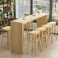 Contemporary 1/2/5/9 Pieces Bar Table Set Rectangle Wood Bar Table with Wooden Stools
