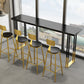 Industrial 1/2/3/5 Pieces Bar Table Set Rectangle Wood Bar Table with Metal Stools