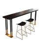 Industrial 1/2/3/5 Pieces Bar Table Set Rectangle Wood Bar Table with Metal Stools