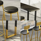 Industrial 1/2/3/5 Pieces Bar Table Set Rectangle Wood Bar Table with Metal Stools