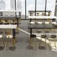 Industrial 1/2/3/5 Pieces Bar Table Set Rectangle Wood Bar Table with Metal Stools