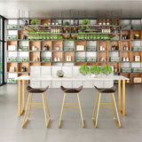 1/2/4 Pieces Bar Stool and Table Set Rectangular Pub Dining Set for Home