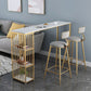 Industrial Sintered Stone Pub Set 1/3 Piece Storage Bar Table with Upholstered Stool