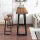 Modern Rectangle Counter Set 1/3 Pieces Solid Wood Counter Table with Backless Stools