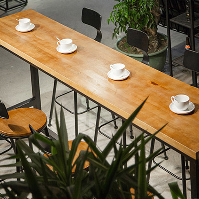 Set di tavoli da bar in legno massiccio moderno rettangolo 1/5/9 pezzi da banco set di pub da banco