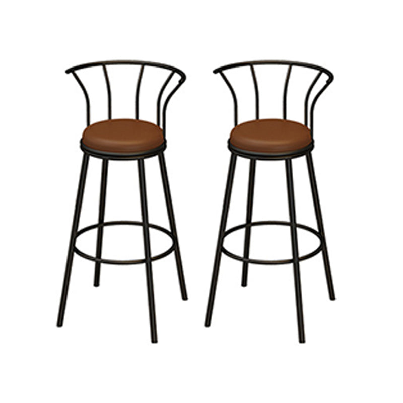 Brown Bar Stool and Table Set Industrial 1/2/4/7 Pieces Table and Stool Set Black-Brown 30"H Stools (Set of 2) Clearhalo 'Bar Furniture' 'furn' 'furn_home_bar_bar_sets' 'Furniture' 'Home Bars & Bar Sets' 'home_bar_bar_sets' 'Kitchen & Dining Furniture' 6406060