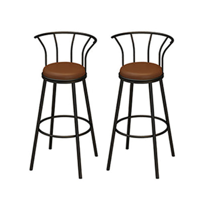Brown Bar Stool and Table Set Industrial 1/2/4/7 Pieces Table and Stool Set