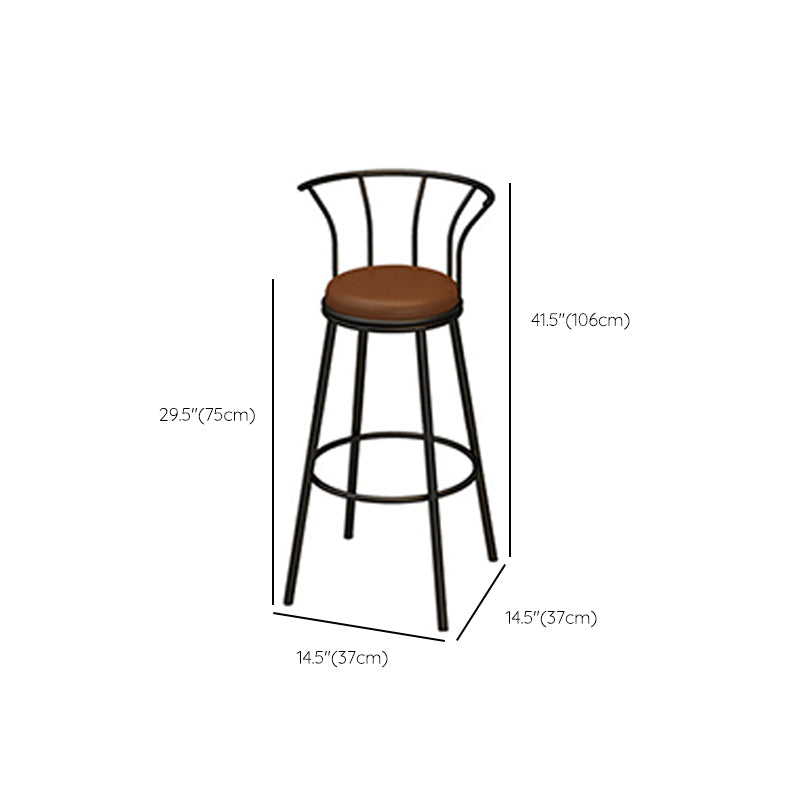 Brown Bar Stool and Table Set Industrial 1/2/4/7 Pieces Table and Stool Set